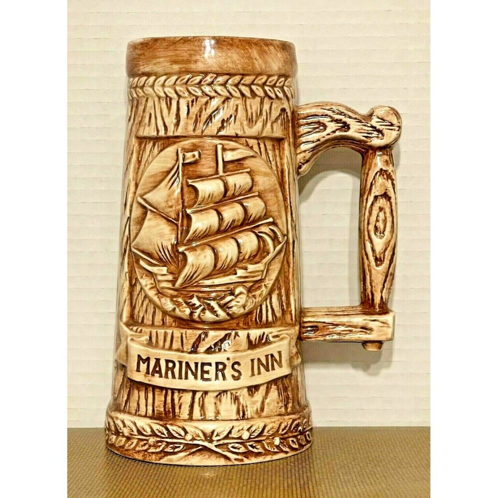 Mariner's Inn Vintage Rare Ceramic Beer Stein 7.75"